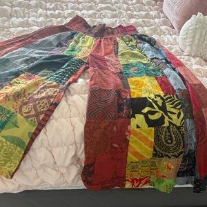 EARTHBOUND Colorful Patchwork Wide Leg Pants